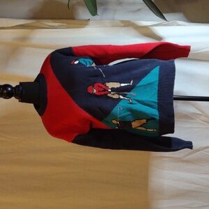 Vintage Preswick & Moore Whimsical Knitted Golf Sweater - Size Large